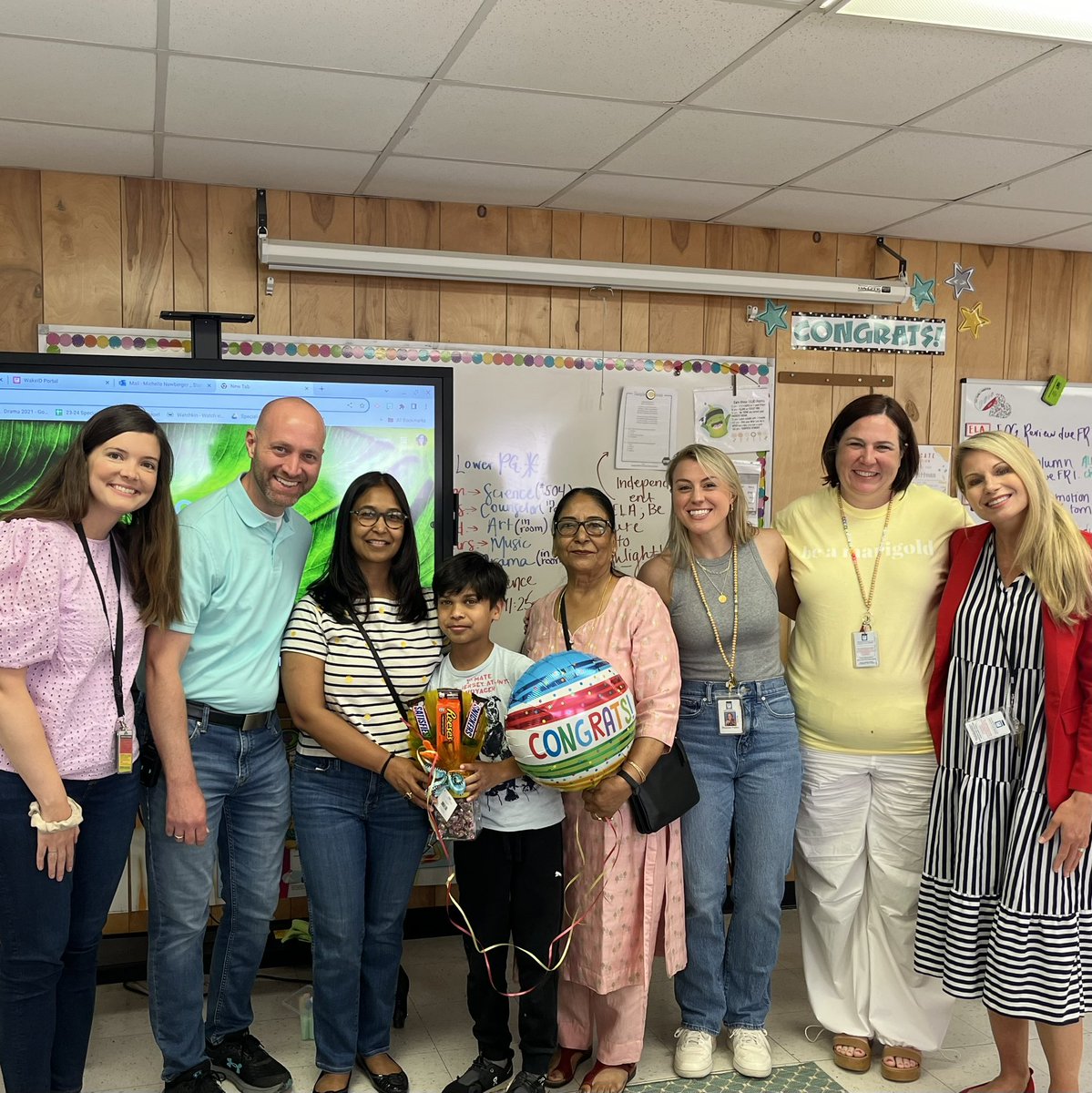 We surprised our OCE spotlight on student yesterday! Congratulations to Vardaan! Vardaan shows positivity, kindness, & determination. Vardaan gives one hundred percent to everything he does while also offering a smile to everyone along the way. We are so proud! @OliveChapelElem