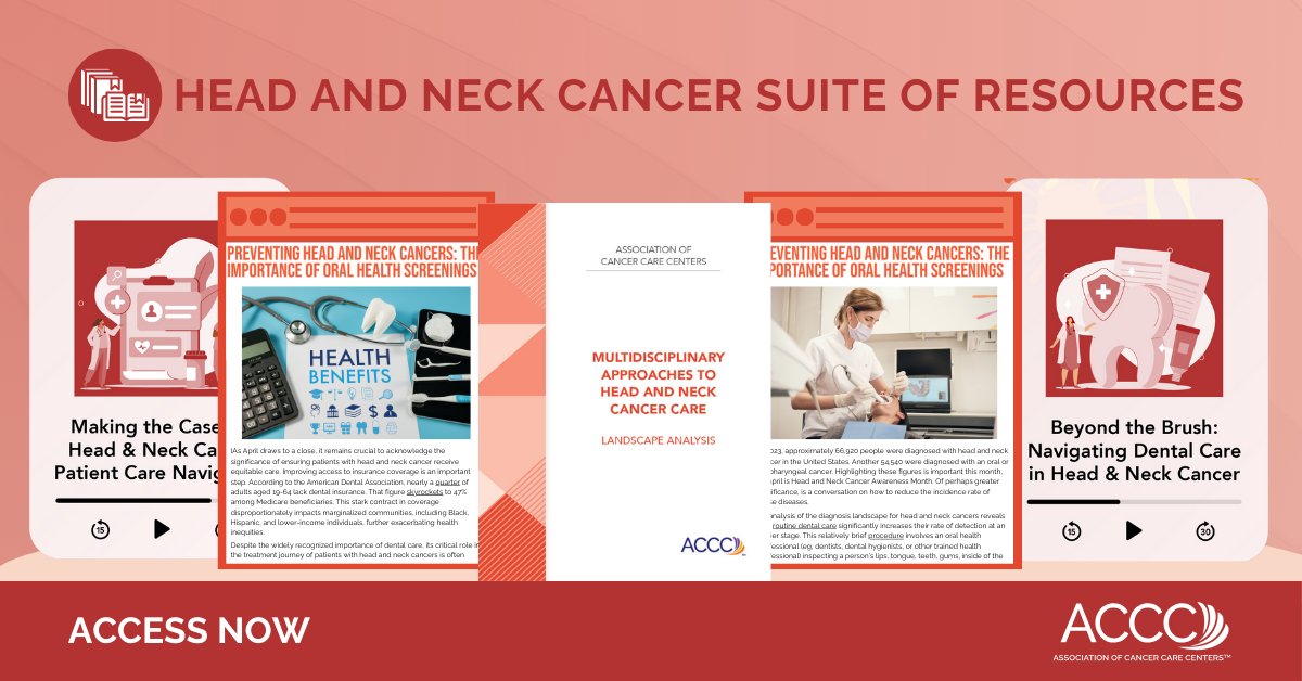 We've developed a suite of resources tailored to help head and neck cancer multidisciplinary teams ensure timely diagnosis, treatment, and post-care support. Visit: accc-cancer.org/headandneckcan… to access our landscape analysis, blog articles, and podcasts.