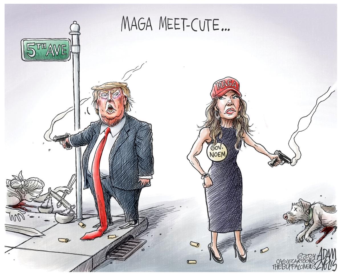 Adam Zyglis @adamzyglis #KristiNoem