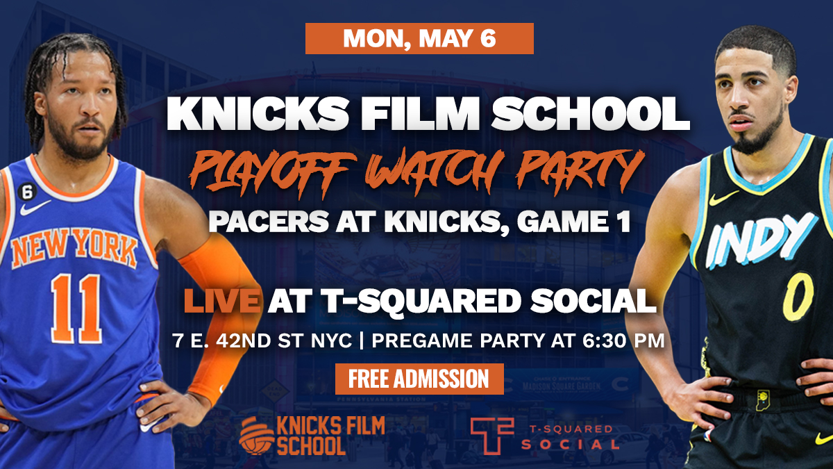🔥🚨KFS PLAYOFF WATCH PARTY🚨🔥 Join us Monday night at T-Squared Social for Game 1 if the East Semis between the Knicks & Pacers! - PREGAME PARTY @ 6:30PM - FREE ADMISSION - ALL AGES WELCOME - 7 EAST 42ND STREET - POSITIVE VIBES ONLY Be there! #WhyNotNow?