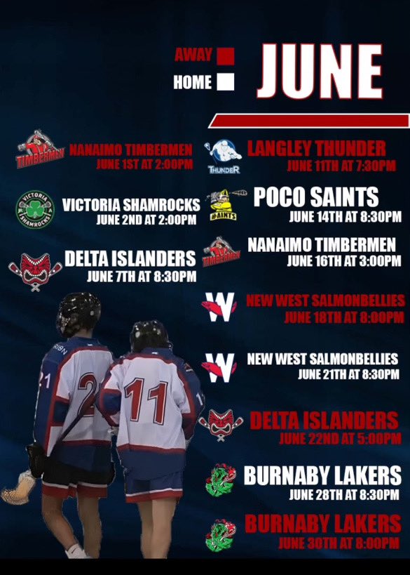 The 2024 season starts this Thursday, May 9th in Poco. Looking forward to a fantastic Burrards Jr Lacrosse season. Let’s go boys! #Burrards4Life #BurrardsFamily #2024Founders