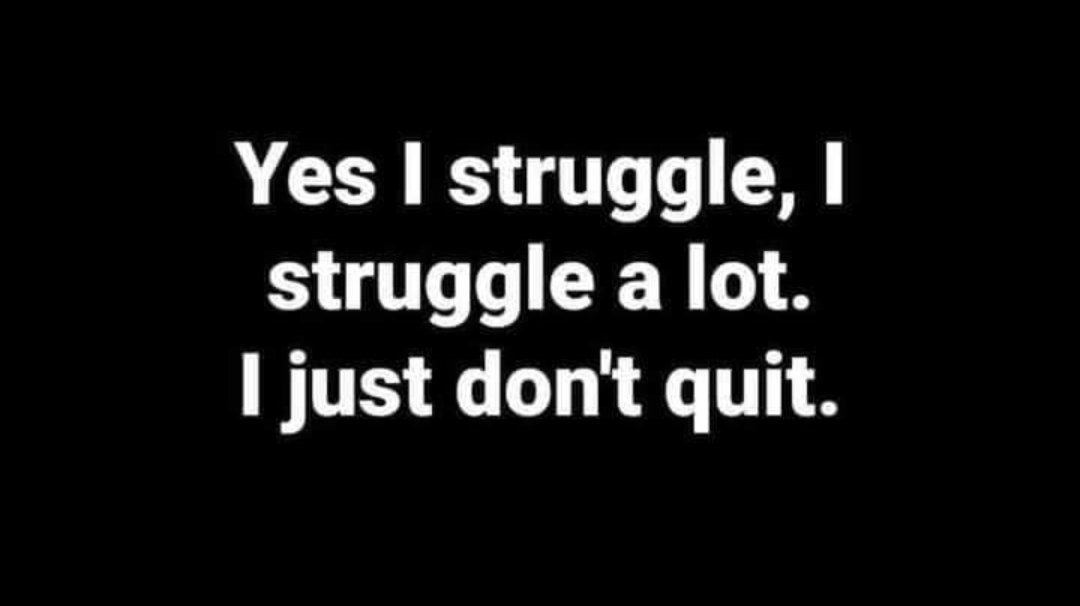 We all have -#struggles -days that are worse than others -moments when we feel we can't do it anymore Etc. Never convince yourself to quit or give up. Even if you don't #Believe this, you have: -#value -#purpose -a gift that the world needs I give you #Healing & #strength 🙏💪