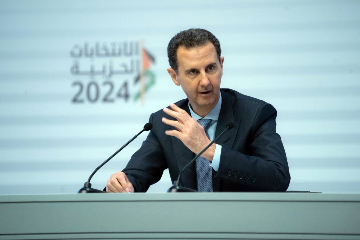 🚨🇸🇾 #BREAKING • President of Syria, Bashar al-Assad stated today: 'Yemen & Gaza provided lessons in pride, dignity, chivalry, willpower, and love for the homeland. These elements alone transformed Yemen and Palestine not into a regional power, but into a true global power.'