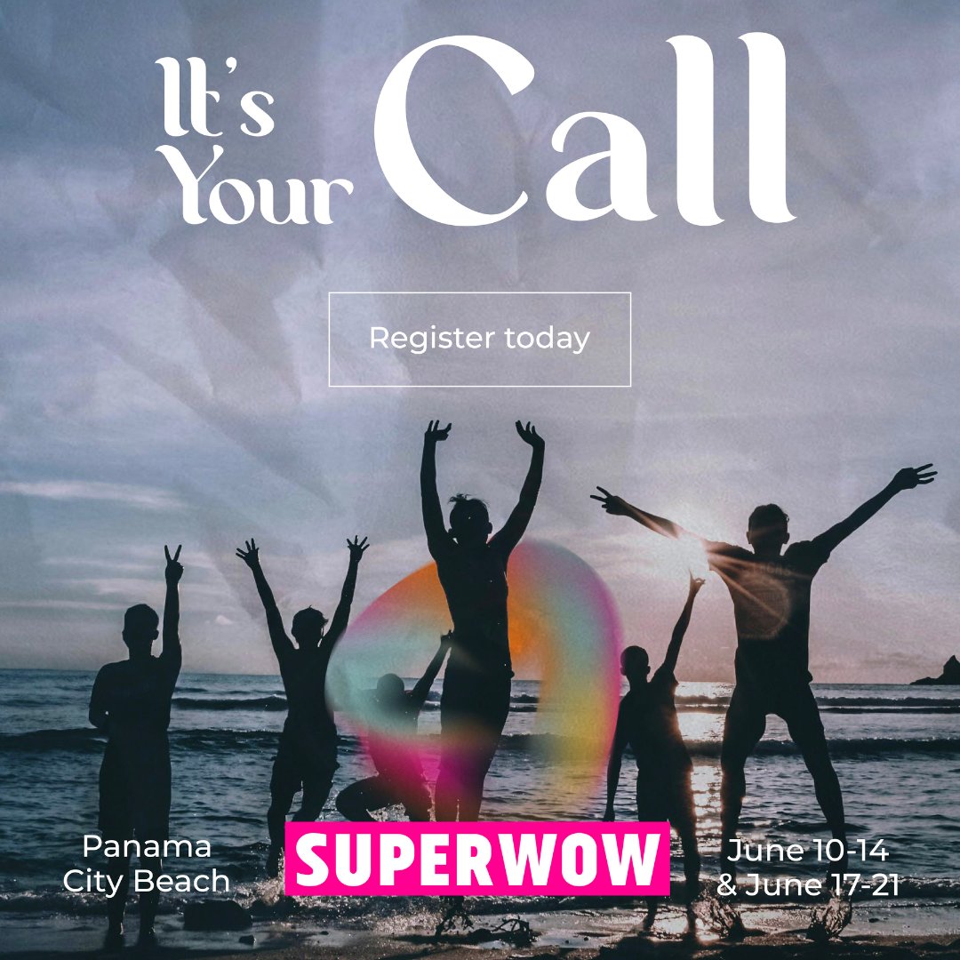 There are only a few spots left at SUPERWOW. Next Gen leaders, this is a great opportunity to bring your youth group to a summer camp with evangelism at its core. Register by May 16: superwow.com