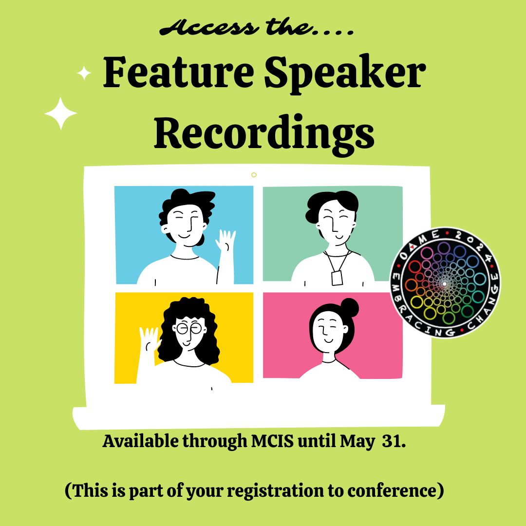 Feature speaker recordings available through MCIS until May 31st.