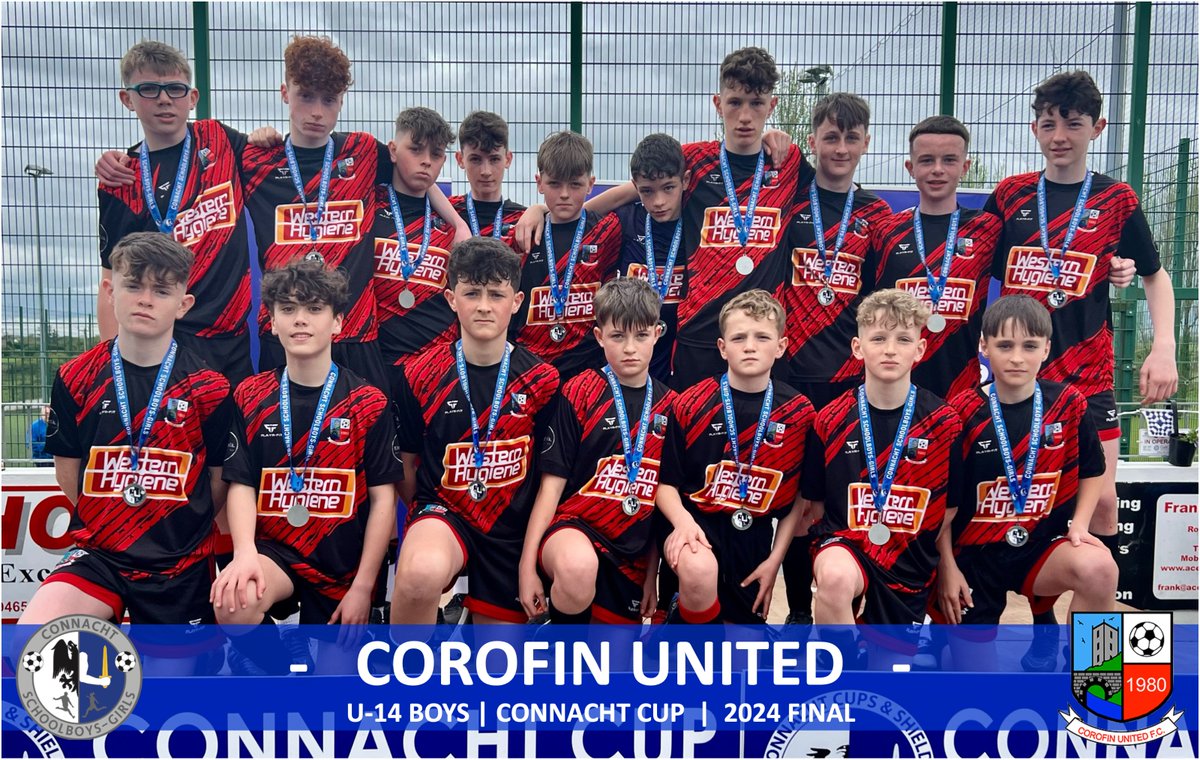 🔵⚪ CONNACHT FINALS 2024 ⚪🔵

🏆 U-14 Boys Cup Final

⚽ Corofin United 1-4 Ballina Town

#connachtCUPs 👏