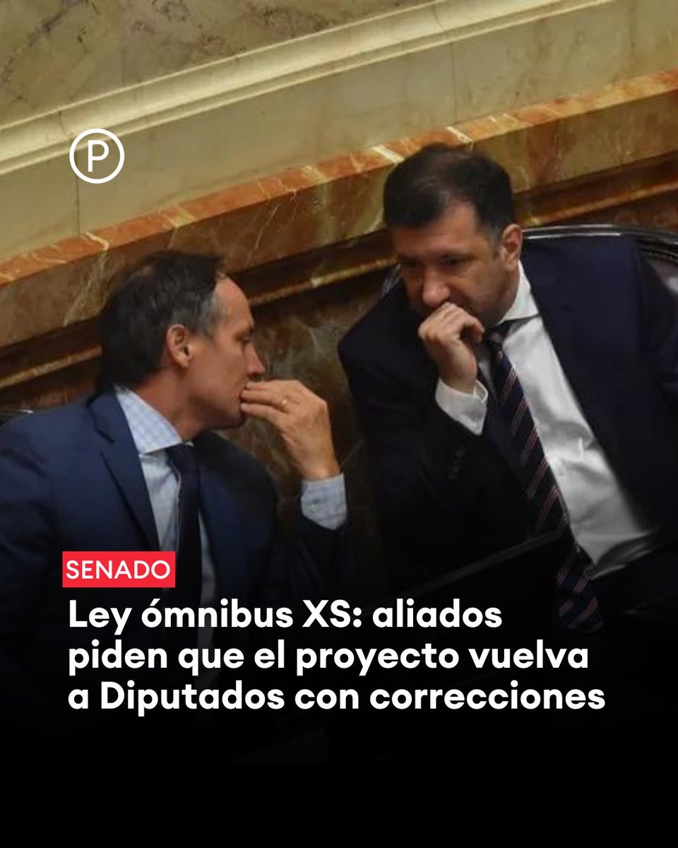 🏛️ La ley ómnibus XS que fue aprobada en Diputados comenzó a empantanarse en el Senado, pese al acuerdo que Francos tejió con gobernadores ▶️ Potenciales aliados del oficialismo sugirieron que aprobarán con modificaciones el proyecto 🔗 letrap.com.ar/c5408333 ✍️ @mauriCanta