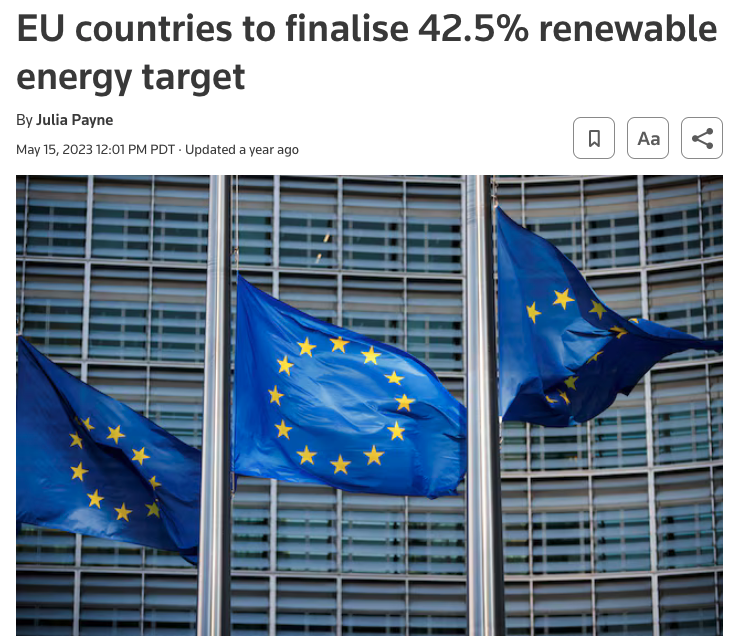 Europe loves to virtue signal about its increasing share of renewable energy to cut CO2 emissions. But 40% of Europe’s renewable energy is currently obtained by burning wood. Burning wood emits more CO2 per unit of energy produced than burning coal.