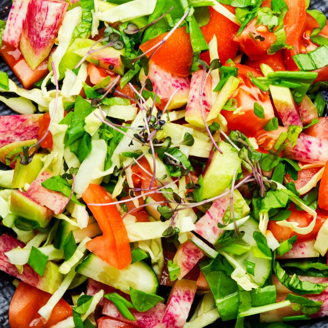 A Blast of colour with a Super Saturday salad bowl. #stroud #food #recipeideas #salad #foodie #veg #eattherainbow #shoplocal #fruity #creative #eatlocal #cooking #seasonalfood #vegetables #colourful #organic #farming #art #nutrition #gloucestershire