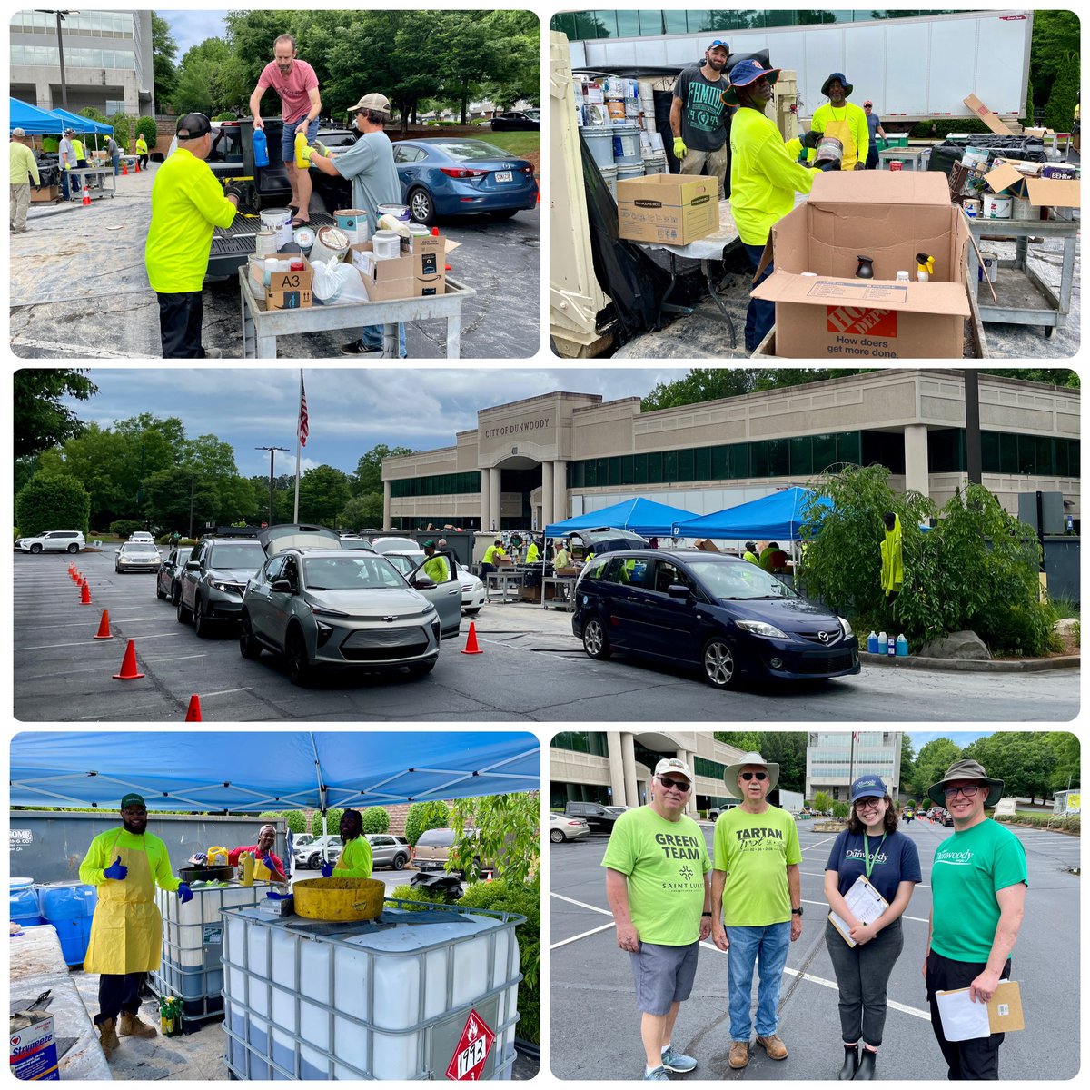 We had a great turnout for today’s household hazardous waste recycling event at Dunwoody City Hall! Thanks to the Dunwoody Community Development Department + Dunwoody Sustainability Committee for organizing. We’ll offer electronics recycling in the fall.