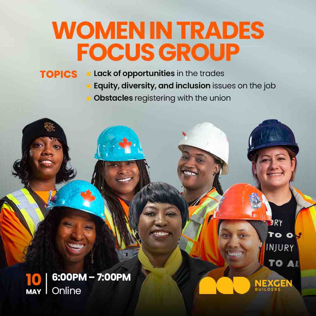 Join us for a transformative discussion on May 10 at 6:00 PM! We’re hosting an online focus group for women in trades, providing a platform to share experiences and discuss barriers in the construction industry. RSVP: communitybenefits.ca/women_in_trade… #womenintrades #communitybenefits