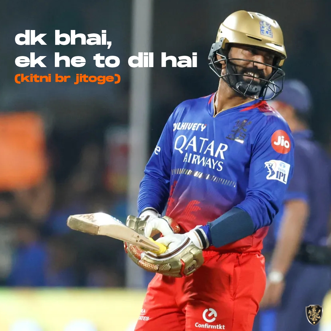 #DineshKarthik is the real finisher! #RCB #RCBvGT #CricketTwitter