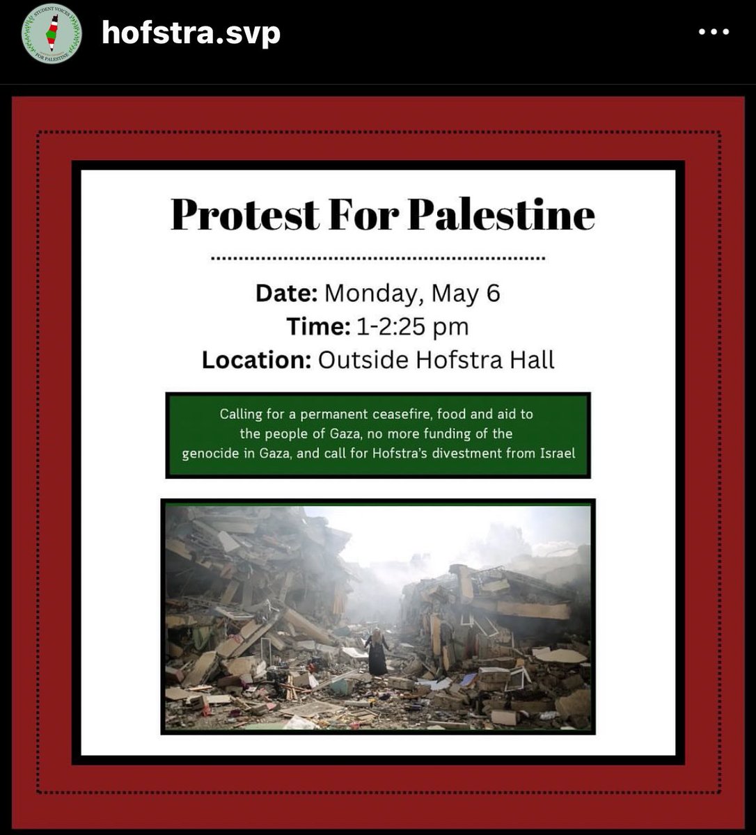 Monday May 6th is Yom HaShoah. This is a complete lack of respect for Jews on this day of mourning. The Jews in Israel have been attacked on Yom Kippur, and Simchat Torah among many others. Why must we be subjected to this? Completely insensitive Hofstra.
