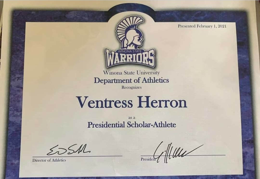 Understand the Purpose. Stay Focused on the Goal. And Make it Happen!! CONGRATULATIONS to VJ Herron 👨🏾‍🎓 Getting it Done!! #HawksFly