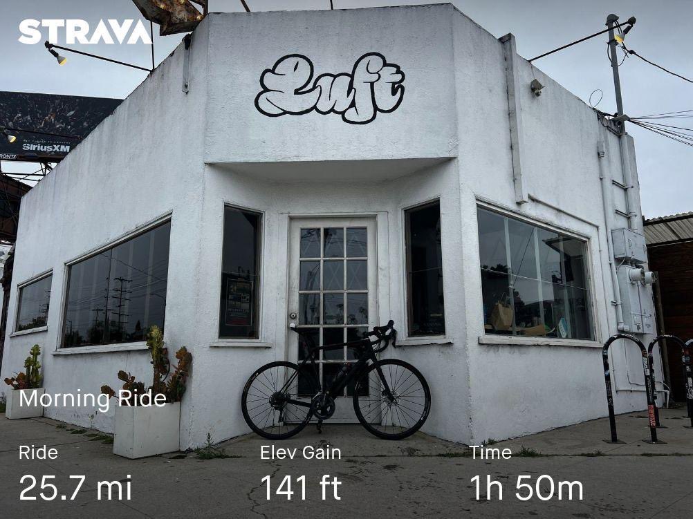 There’s nothing better than kicking off the weekend with a solid ride. Always take time step outside and recharge, get ready for the week ahead. 

Have a great weekend! 🚴‍♂️☕️

#LuftLA