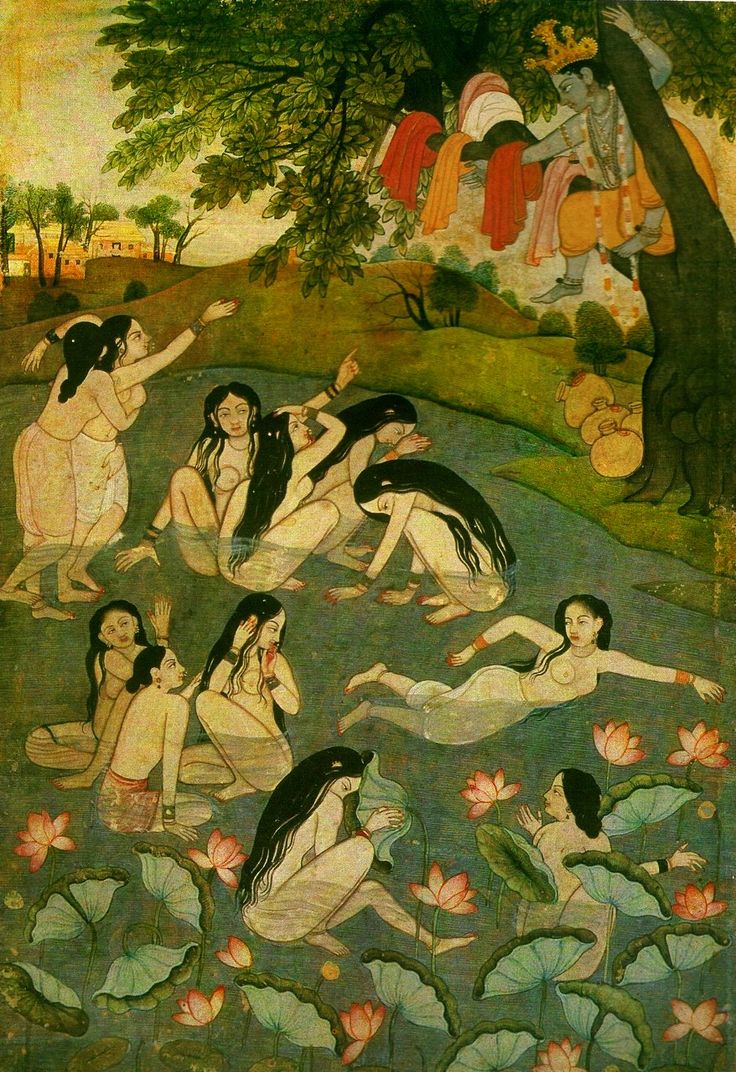 Who is that guy who looking womens during bath.

What is the meaning of this painting?