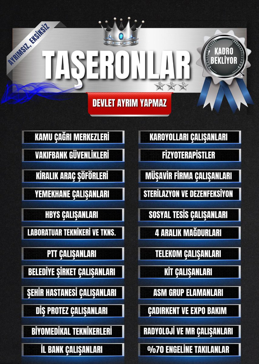 Tag : ŞimsekTaşerona Engelolma

Yıllardır Kadromuzu Bekliyoruz ...

Taşeron Ekonimiyi Batirmaz ...

<a href="/memetsimsek/">Mehmet Simsek</a> <a href="/RTErdogan/">Recep Tayyip Erdoğan</a> <a href="/dbdevletbahceli/">Devlet Bahçeli</a> <a href="/eczozgurozel/">Özgür Özel</a>