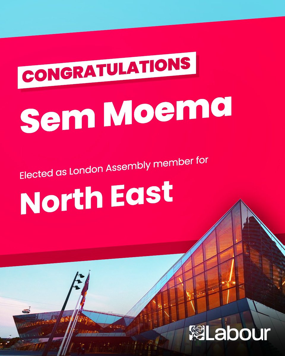 Congratulations @Semakaleng, elected as London Assembly member for North East.