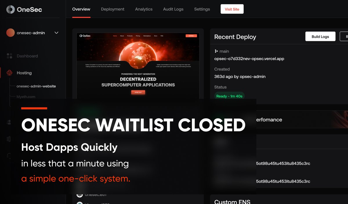 The waitlist for OneSec is now closed!

Thank you to all the stakeholders who signed up, our response limit 100 hit, with a keen interest from developer communities to be part of our journey towards decentralization. We will start giving access today aiming to agiley feed user…