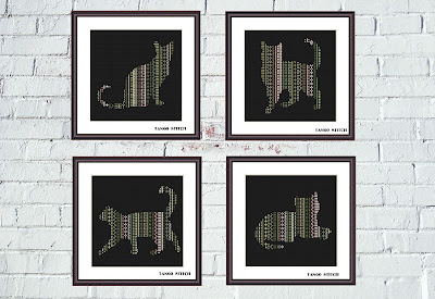 Tango Stitch easy cross stitch designs: Ornament cats cross stitch Set of 4 patterns tangostitch.blogspot.com/2021/03/orname… 
#crossstitchpattern #crossstitch #needlecraft #stitching #embroidery