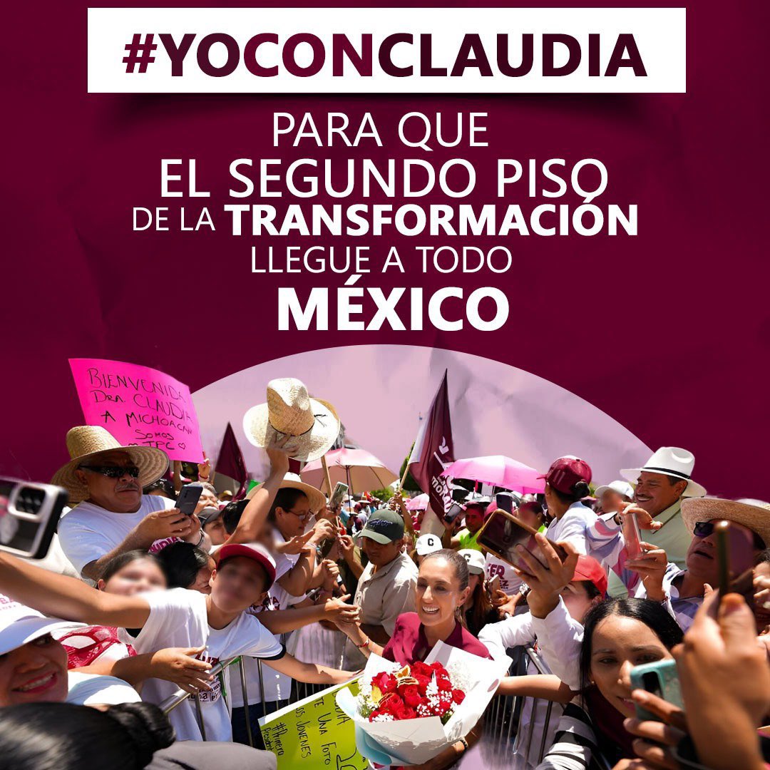 #YoConClaudia

Para nunca vuelvan a Gobernar esos partidos que solo ven por sus intereses propios.❌

Este 2 de junio votemos todo Morena para que siga la transformación de México.🗳️

#ClaudiaPresidenta🇲🇽👩🏻