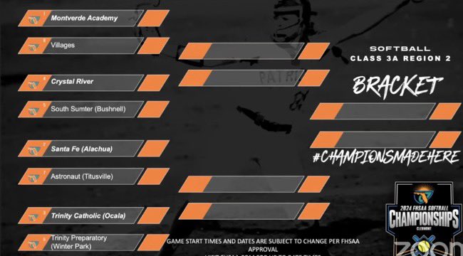 We start with a home game for Quarter Regionals !! This bracket is loaded with talent 💪🏼🔥 I 👀 a lot of @VAUnitySB 💜🧡 Good luck to all ! Time to give it our all @TCHSCeltics @OcalaPreps @09Unity #Road2States