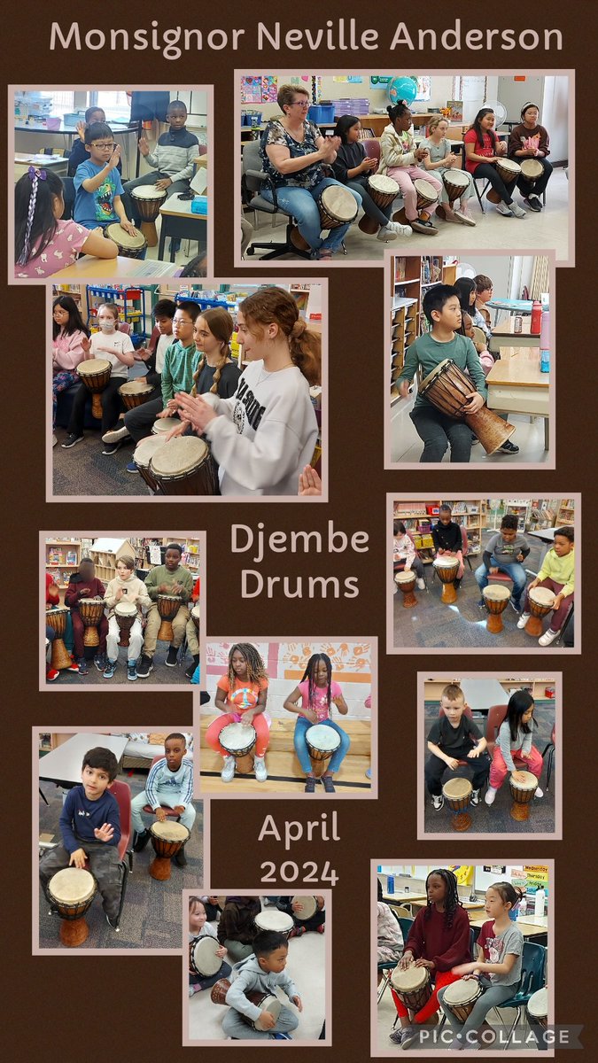 In April, MNA students enjoyed learning about and playing the djembe drums. #music @CCSD_edu