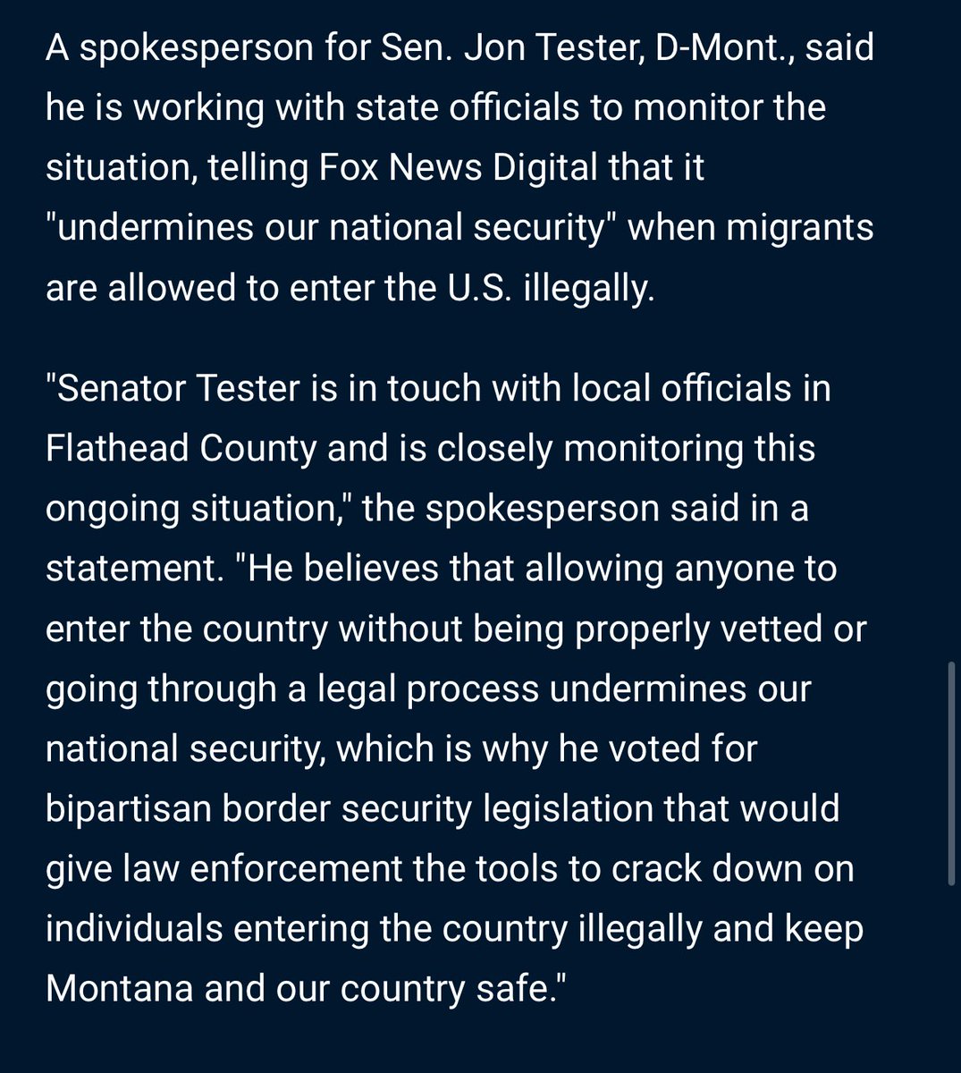 .@SenatorTester is showing outrage over the illegal Venezuelans flown into the flathead valley without anyone's knowledge. 

.@jontester is also responsible for providing the cash for those illegal's airfare. 

#Montana #retiretester #mtpol #mtnews #MTSEN

Vote @SheehyforMT