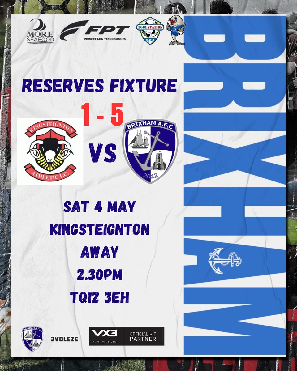 A great win on the road for our Reserves this afternoon, beating @KAFCtherams 1-5 💙🤍💙🤍 'BLUE ARMY' @moreseafood @PumpTechLtd Breakwater Marine Engineering @fpt @BrixhamCasuals @Brixhamfishmkt @swsportsnews @TSWesternLeague 🐟🐟🐟