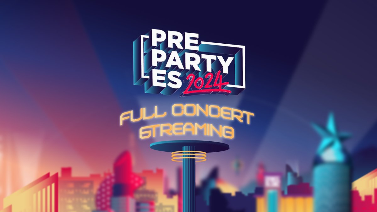 🤩Esta noche, a las 21:00H, emisión EN DIRECTO del concierto del viernes de la #PrePartyES24. 

🥳 Únete y disfruta en EXCLUSIVA del concierto completo postproducido!!