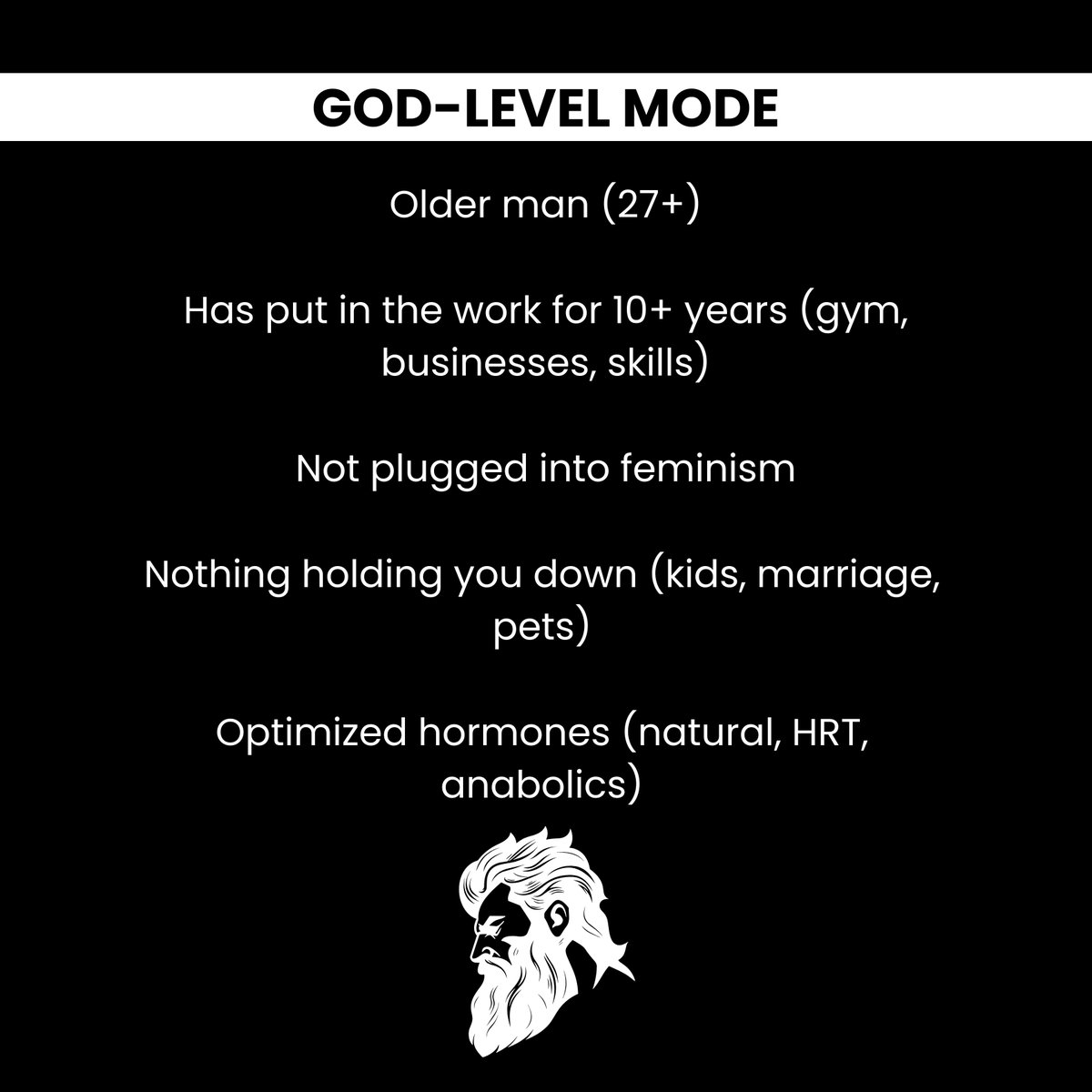 GOD-LEVEL MODE!

#gymmotivation #growyourown #HRT #anabolics #hormones