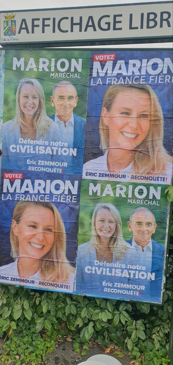 Collage en Pays de Retz #Pornic aux couleurs de #AvecMarion! Bravo aux militants qui quadrillent le terrain.