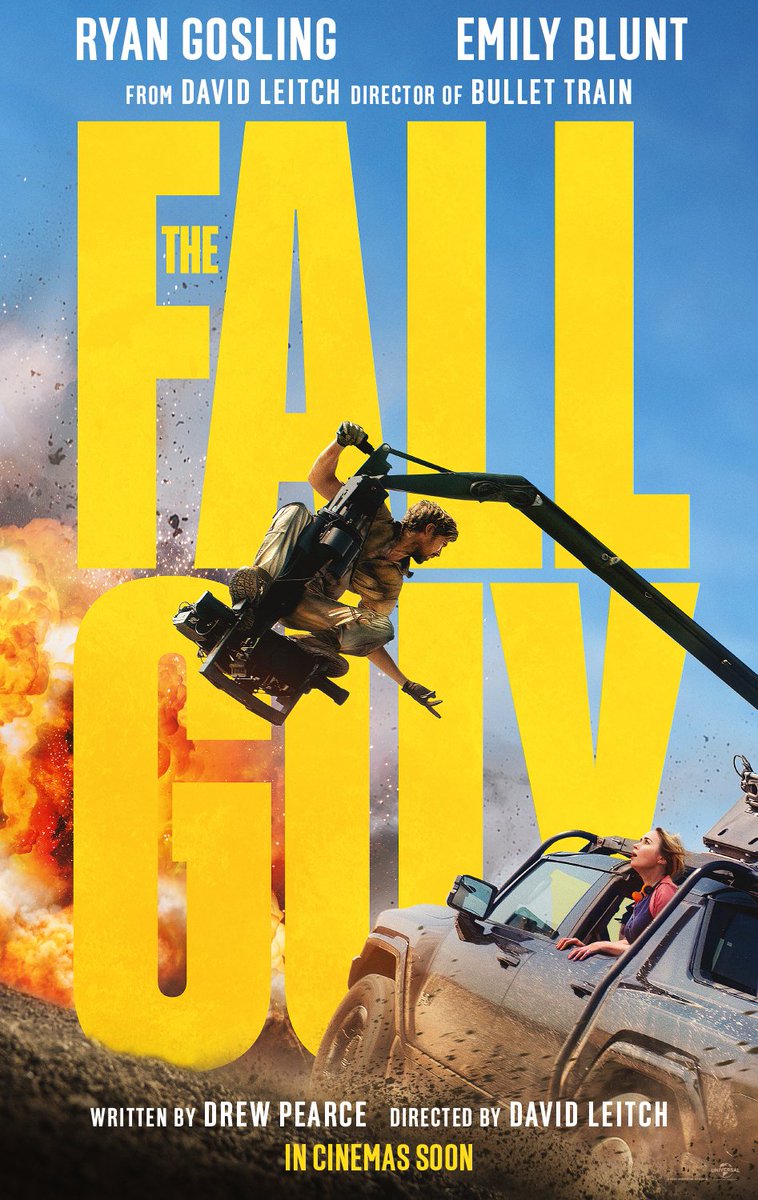 #TheFallGuyMovie 3/5. This wasn't awful, but for the moment, it was just serviceable, which won't last long in the memory. For a film about stunt men and directed by a former stunt man I would have thought there would have been more spectacular set pieces. Jokes didn't land hard.