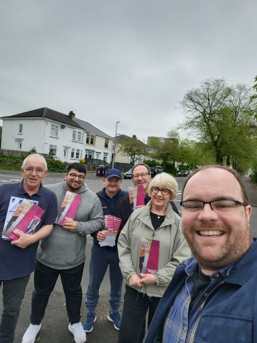 Lovely morning out in Knightswood speaking to local folk. People commenting on the election results in England & Wales and pleased to see Labour advancing. Others commenting on the situation in Scotland and asking why we are not having a Scottish Election. #GEnow