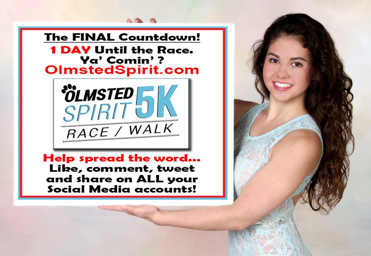 SpectraLightPho's tweet photo. Olmsted Spirit 5K Race / 2 Mile Walk and Kids Fun Runs are tomorrow!

Proceeds benefit Olmsted Falls graduating seniors for college scholarships!

Register: https://t.co/ytZ2Q2x2HF

Please LIKE and SHARE to help spread the word about the race.

#OlmstedSpirit #OFHS #OlmstedFalls https://t.co/tGfPfWQ89R