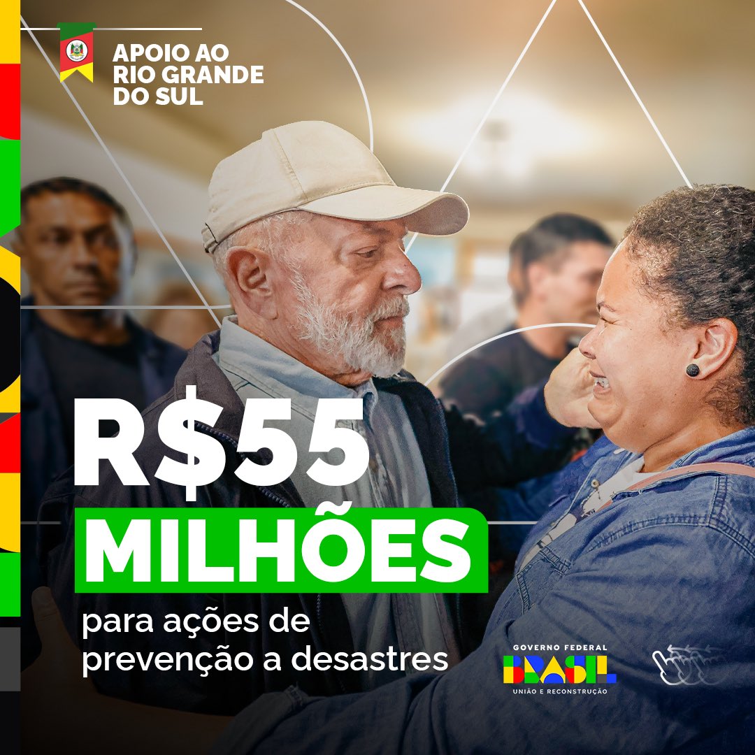LulaOficial's tweet image. O governo federal está em diálogo permanente com o governo do Rio Grande do Sul e com as prefeituras para apoiar a região no que for necessário. Não mediremos esforços para ajudar os municípios que sofrem com as chuvas e salvar vidas.