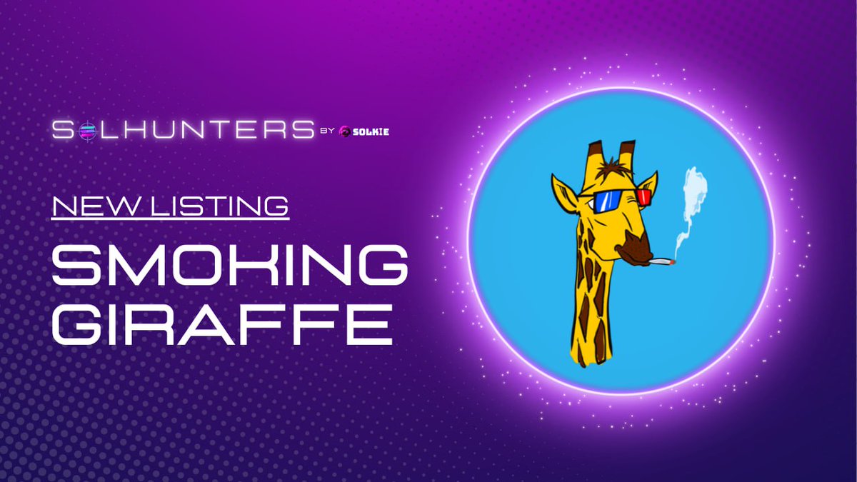 🟣 NEW SOLHUNTERS LISTING 🗳 Upvote for @SmokingGiraffes solhunters.com/coins/9EL3CHVQ… 🛒 Use BonkBot to buy $GRAF t.me/bonkbot_bot?st… ⚠️ None of the displayed projects are for financial advice, and always do your own research! #Solana #SolanaMemecoin #Polish #GRAF