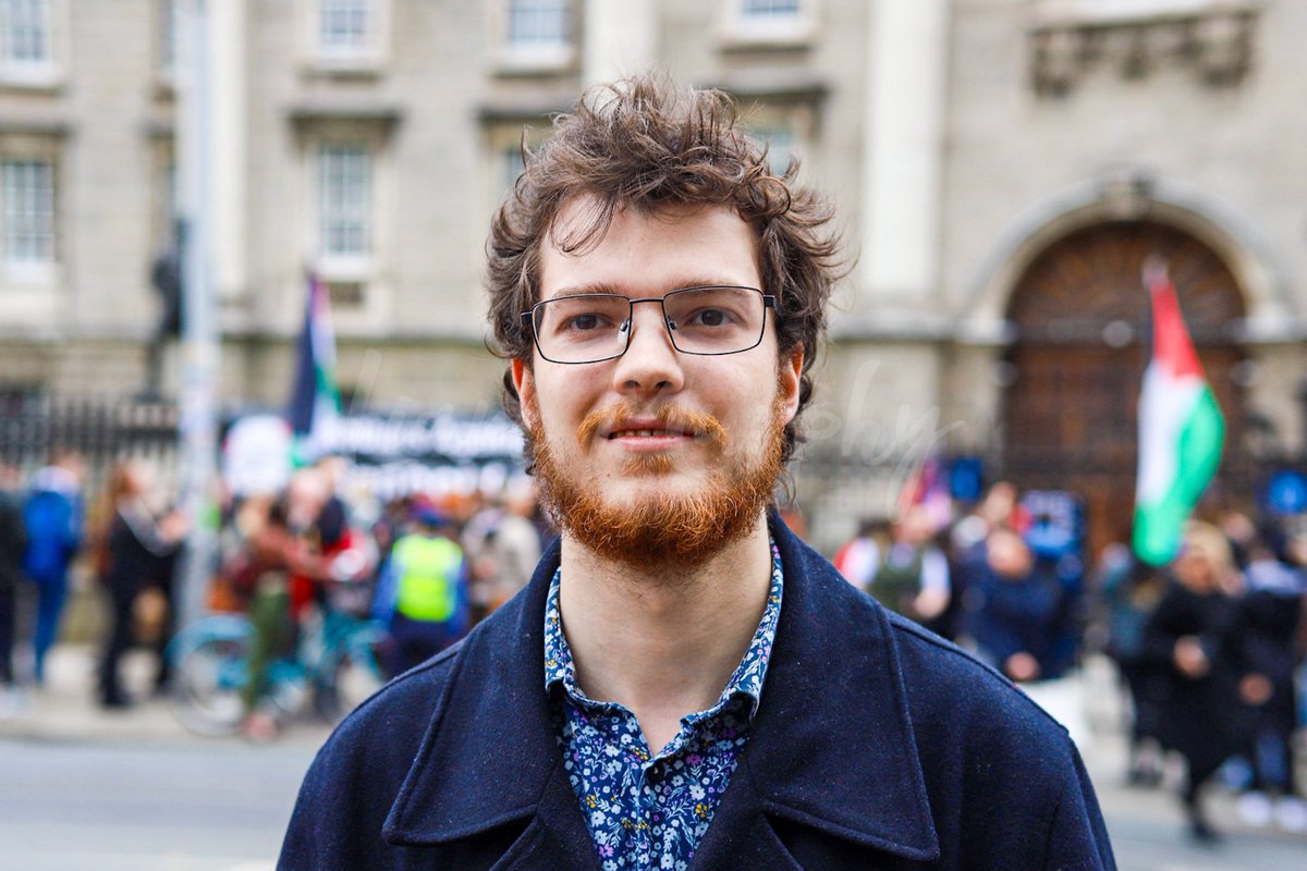 Our march in support of the Trinity students who have set up an encampment, joining the global campus uprising for Palestine. Great turn out & solidarity! Irish universities must ensure they have no complicity in Israeli apartheid and genocide. #FreePalestine By @LiamMurphyPics