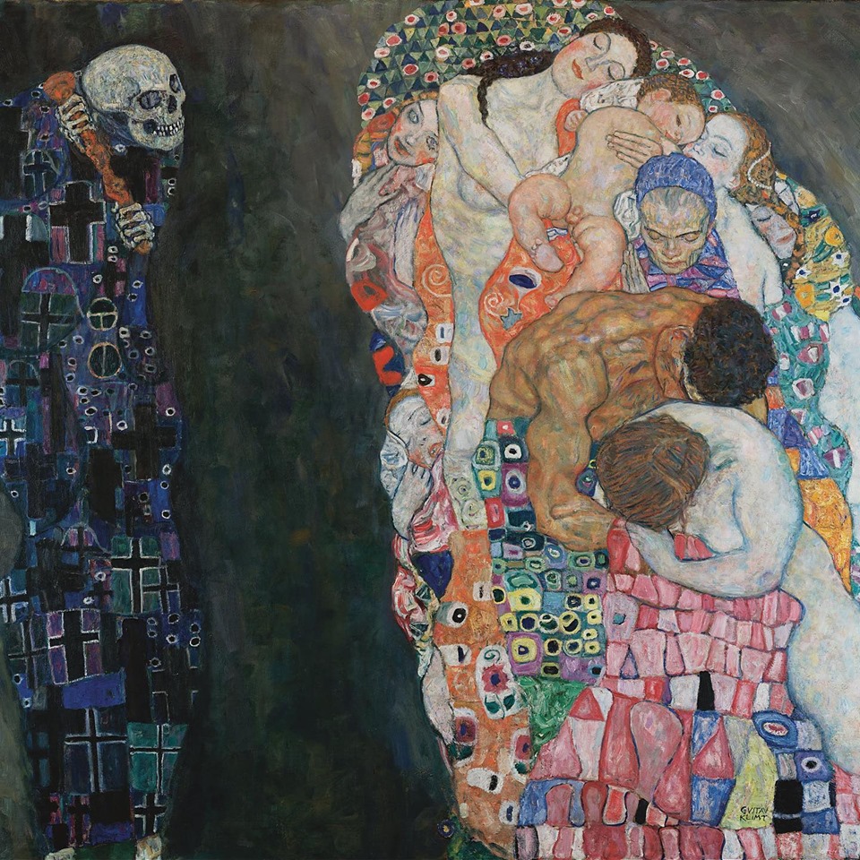 Muerte y vida de Gustav Klimt ( 1915 ) Museo Leopoldo, Viena #pintura