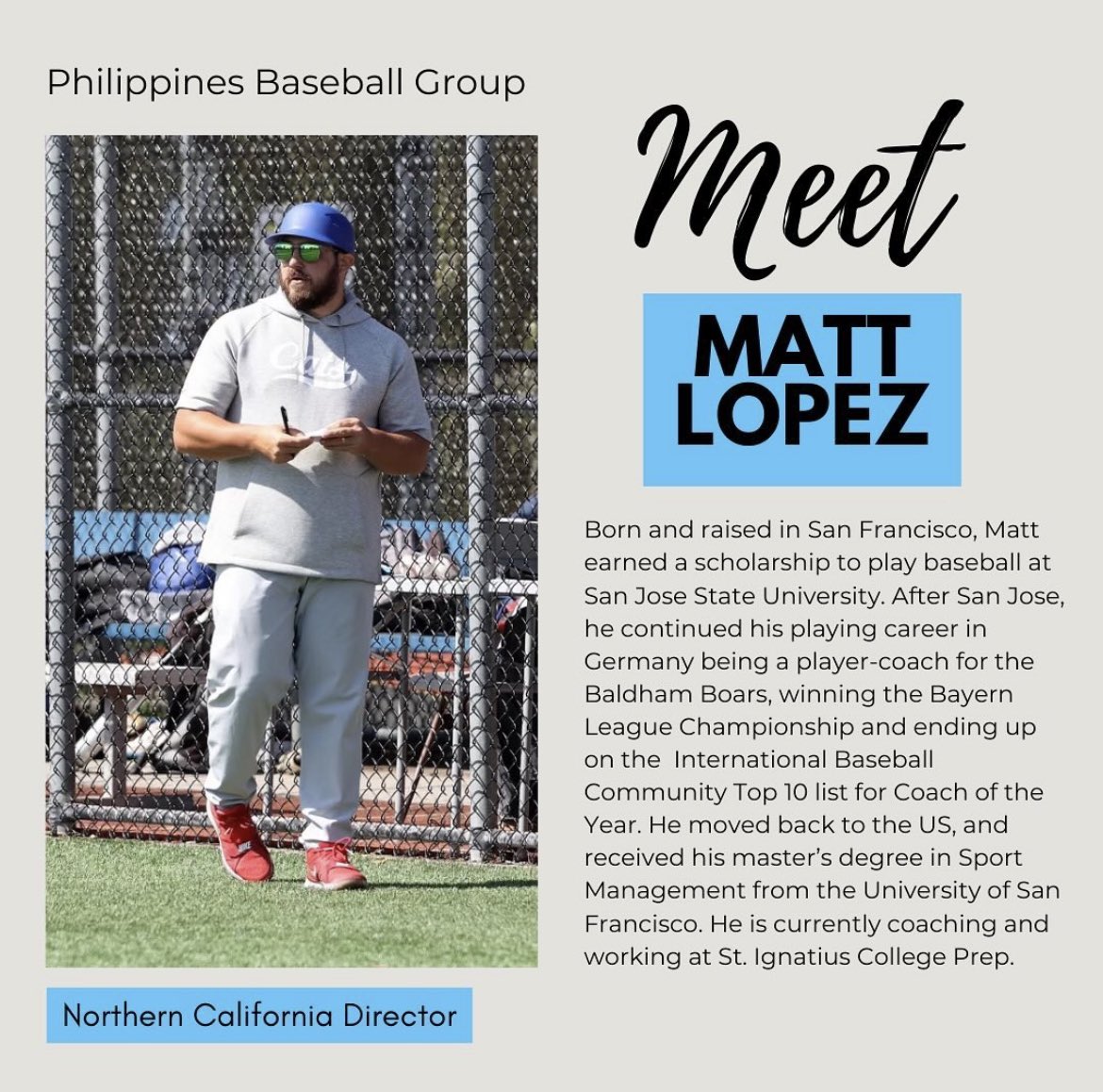 Meet the PBG Directors and Staff: Up next, we have NorCal Director Matt Lopez.