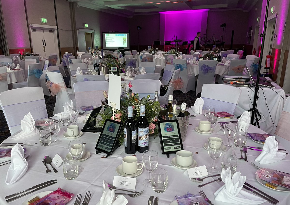 melvynprior's tweet photo. All set and ready to host the @evelyn_b_effect #ButterflyBall @Belton_Woods #Grantham with Jenni and Jack welcoming guests. Raising money tonight for Parenting Mental Health. Good luck if you’ve placed a bid in the auction🤞 https://t.co/deliCeYt6E