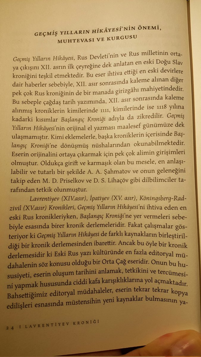 Keşiş Lavrentiy tarafından 1110'larda kaleme alınan kronik ilk Rus tarihi olma özelliğini taşıyor @VakifBankKY