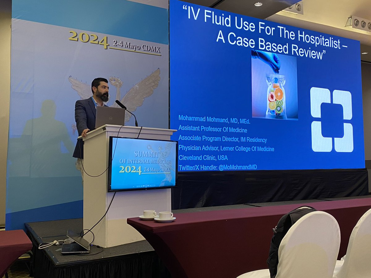 Representing @ClevelandClinic at #GlobalSummitOfMedicine with a talk on intravenous fluids focused on the evidence and impact on #safety and #quality of care. @CCF_IMCHIEFS @medpedshosp @Mud_Fud @whinnec @RaedDweikMD @OhioAcp