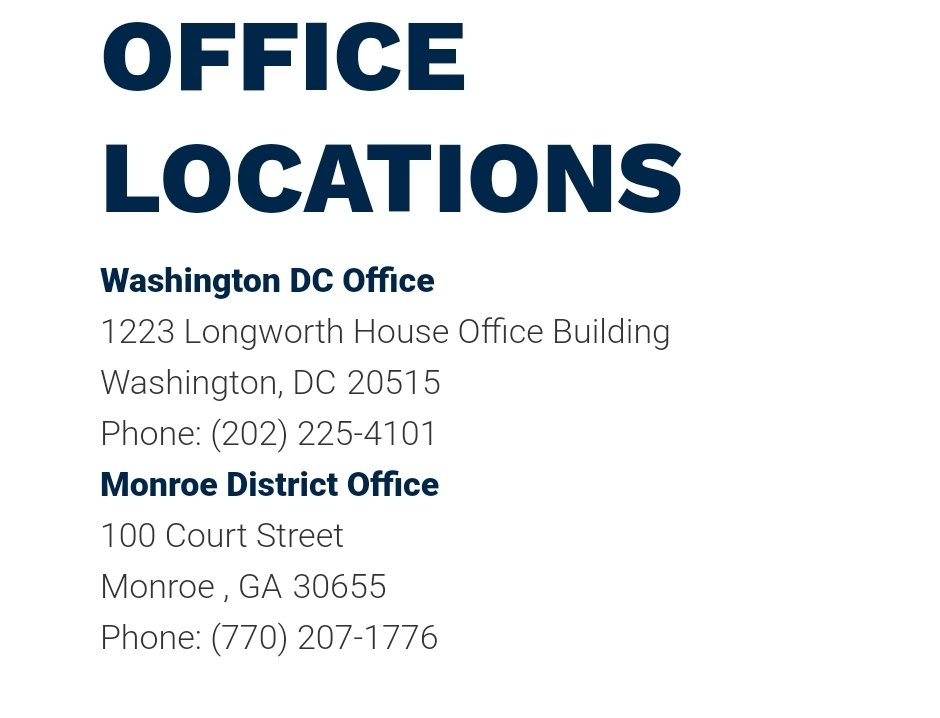 Here is @RepMikeCollins contact information if you would like to express your opinions of his racism. collins.house.gov/contact