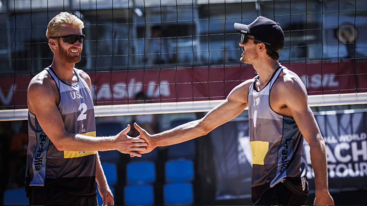 #BeachVolleyball
#BeachProTour #Elite16 Brasilia 🇧🇷
♂️ Round of 12
George/Andre 🇧🇷  vs M. Grimalt/ E. Grimalt 🇨🇱 2-1 🔥
Partain /Benesh 🇺🇸 vs Boermans/de Groot 🇳🇱 2-1 🔥
Evans/Budinger 🇺🇸 vs Bryl / Bartosz Losiak 🇵🇱  2-1🔥
Brouwer/Meeuwsen 🇳🇱  vs Bello /Bello 🏴󠁧󠁢󠁥󠁮󠁧󠁿 2-0