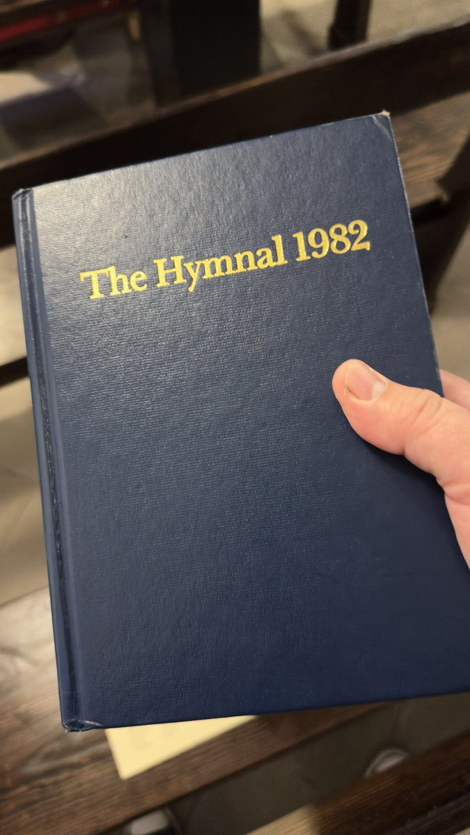 Me and @Joshstrangehill are at our high school reunion and we found the hymnal with the original source of Sideshow Bob’s much-misspelled middle name (obviously here with the CORRECT spelling)