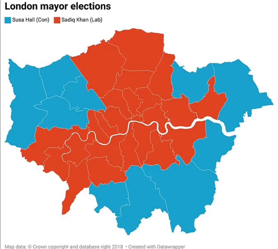 I knew us inner-Londoners 🙏🏻wouldn’t vote for #Torychaos & division in Susan Hall. Please can the far right media like the Daily Mail quit demonising @SadiqKhan now he’s won a historic third term? #LocalElection2024 #GeneralElectionlNow #SadiqKhan #LondonMayorElections