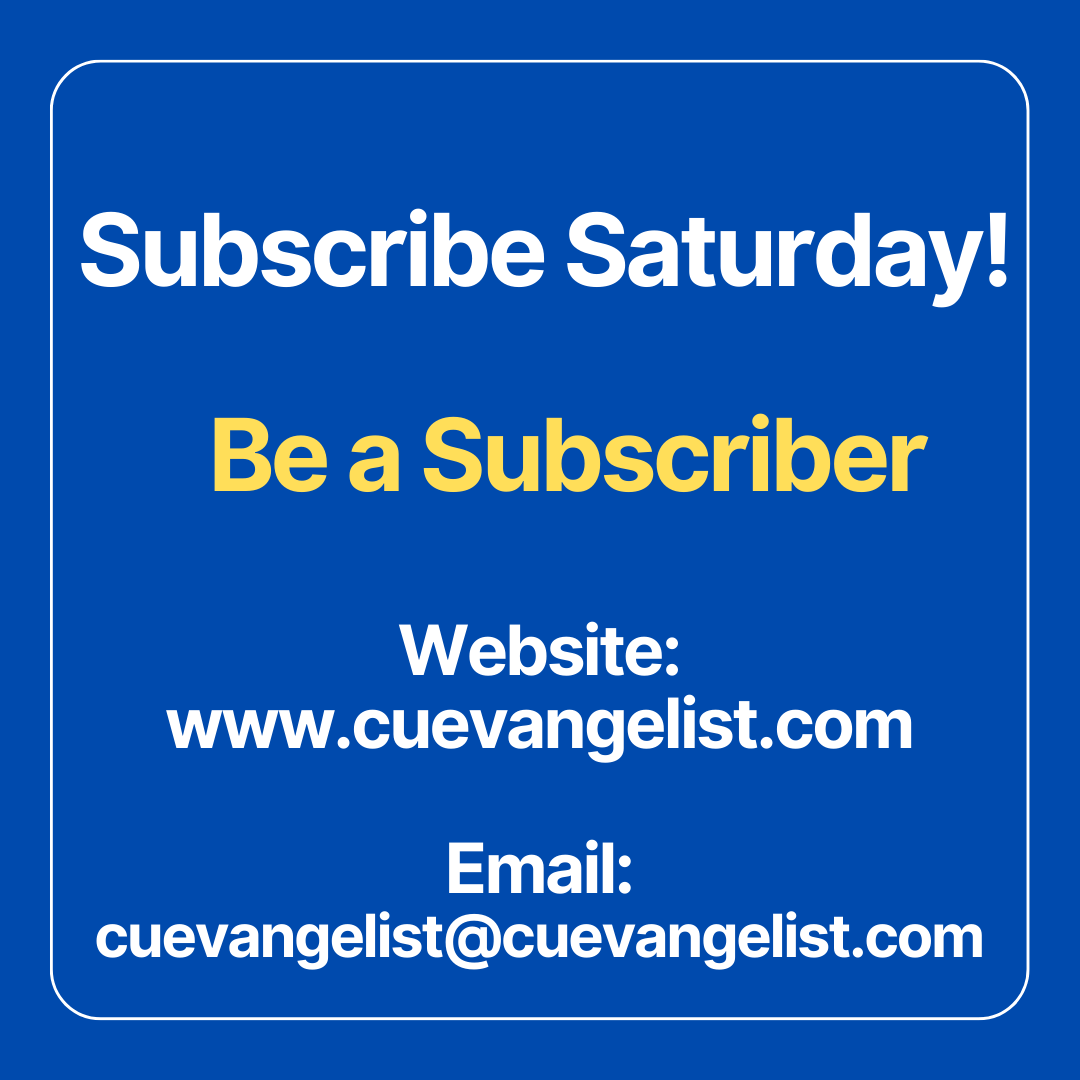 Subscribe Saturday!            

Click on the link: cuevangelist.com             

Join me in 'Spreading The Good News About CUs!'    

#creditunions #creditunion #goodnews #GoodSaturday #SaturdayMotivation #SaturdayVibes #SaturdayMorning