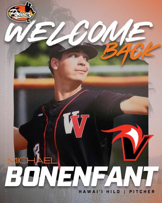 Welcome BACK Michael Bonenfant, RHP Hawaii Hilo🌊 @MikeyBonenfant_ returns for his 2nd season in the PSCL!💯 PLAYERS apply for the 2024 season here⬇️ psclbaseball.com/apply/