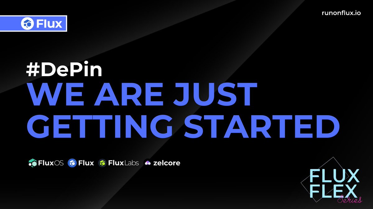 We are just getting started 
#DePIN #Cloud #Dapps #WebHosting $Flux #Flux